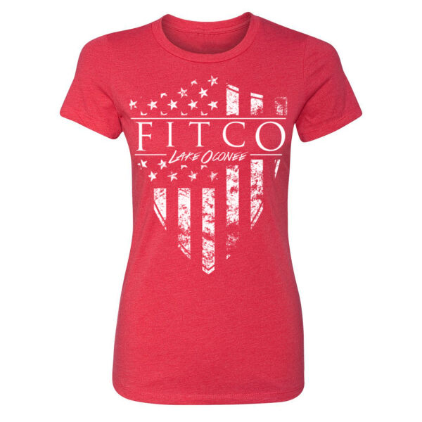 SHIELD FLAG - WOMEN'S FITTED T-SHIRT - $F6HTXP$ Thumbnail